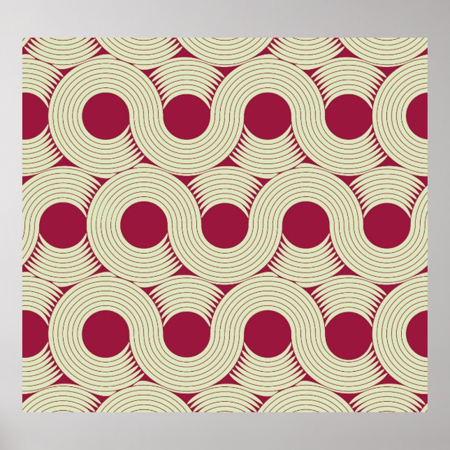 Poster Moebius Stripe: Azulejo Vermelho Infinito (Frente)