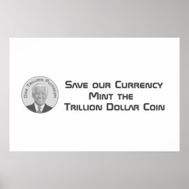 Poster Moeda de Platina de um Trilhão de Dólares