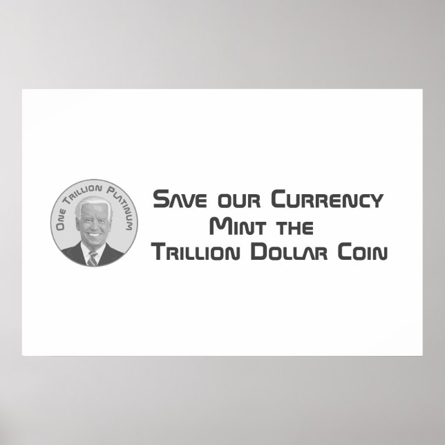 Poster Moeda de Platina de um Trilhão de Dólares (Frente)