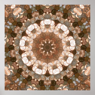 Poster Moeda de um centavo flor novembro de 2012