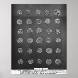 Póster Moedas bizantinas e romanas, 04-10o século