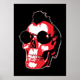 Poster Mohawk Skull - rock'n'Roll