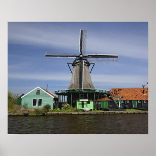Póster Moinho de vento, Zaanse Schans, Holanda, Países Ba