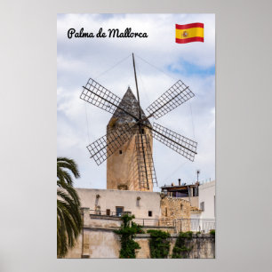 Poster Moinho tradicional em Palma de Maiorca - Espanha