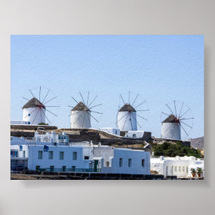 Poster Moinhos de vento de Mykonos