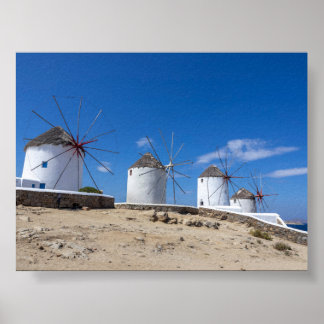 Poster Moinhos de vento de Mykonos