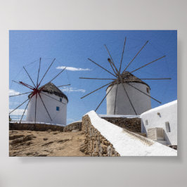 Poster Moinhos de vento de Mykonos