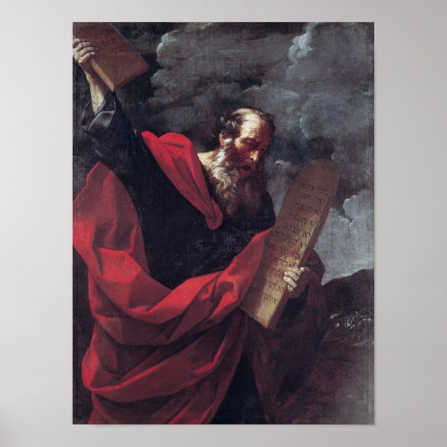 Poster Moisés com as Comprimidas da Lei (Frente)