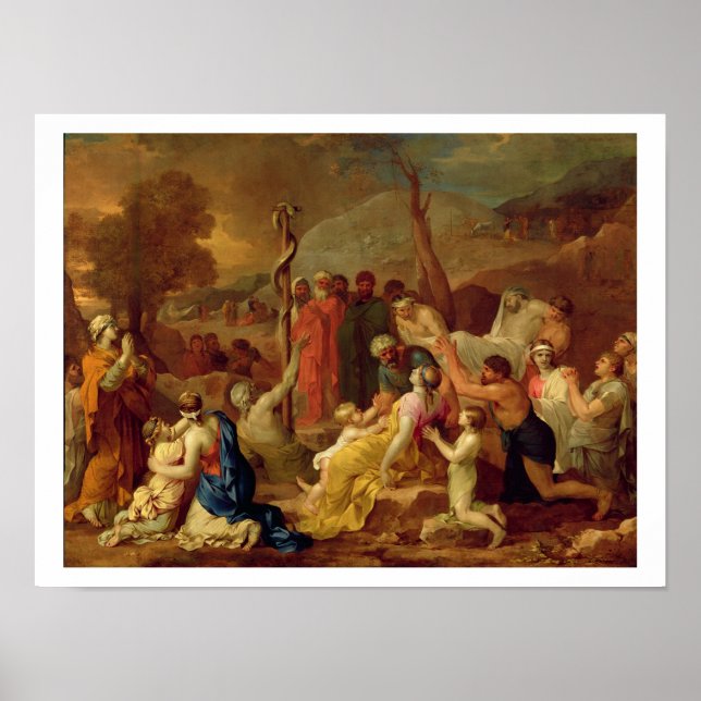 Póster Moisés e a Serpente Brasileira, c.1653-54 (óleo em (Frente)