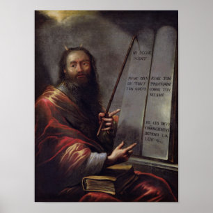 Póster Moisés e os comprimidos da Lei