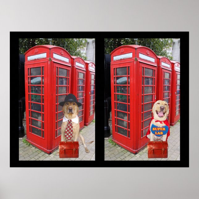 Poster Moisés entra em uma cabine telefônica (Frente)