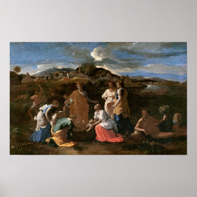 Poster Moisés resgatado da água, 1647 (Frente)