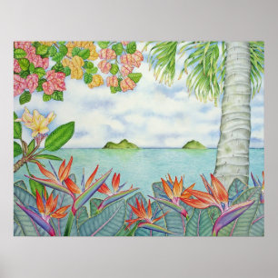 Póster Mokuluas, Havaí