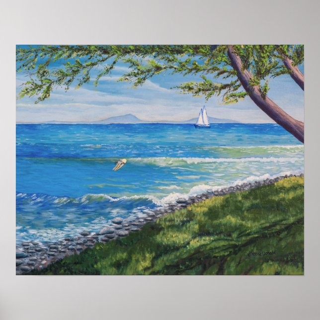 Poster Mola de praia Crescente (Frente)