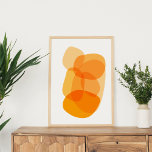 Poster Molas Orgânicas Amarelas Abstrato<br><div class="desc">Design de arte abstrato moderna com formas orgânicas legal desenhadas em tons sombrios de ouro amarelo ensolarado.</div>