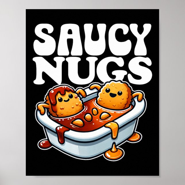 Poster Molcy Nugs Cartoon Comida Funny Churrasco Molce Fr (Frente)
