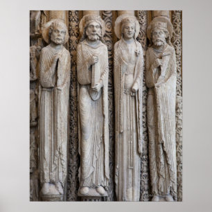 Póster moldes das estátuas da fachada de Chartres