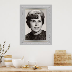 Poster Moldura com Moldura de Prata Elegante – Design de 