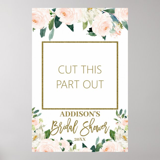 Poster Moldura de adereço fotográfico para chá de noiva c (Frente)