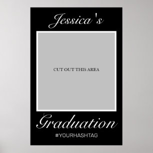 Poster Moldura de Adereços para Foto de Formatura Minimal
