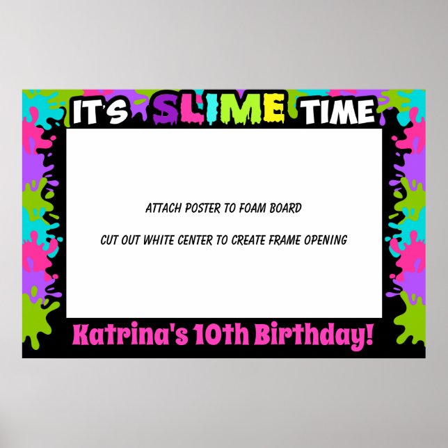 Poster Moldura de cabine de foto de slime pôster adereço  (Frente)