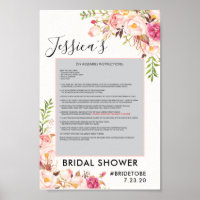 Moldura de Cartaz de Adereço de Foto de Rosa Antig