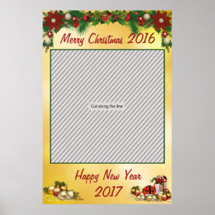 Poster Moldura de festa de Natal para cabine de fotos