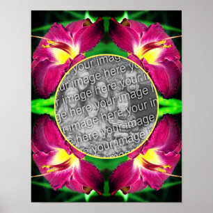 Poster Moldura de Flor Daylily Crie Sua Própria Foto