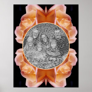 Poster Moldura de Flor Rosebud Tinta Crie Sua Própria Fot