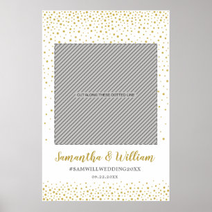 Poster Moldura de Foto de Casamento Elegante Moderno em O
