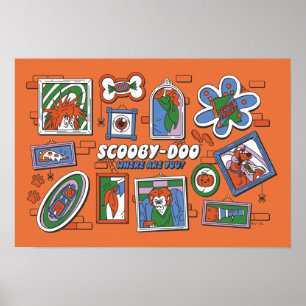 Poster Moldura de Fotos de Halloween do Scooby-Doo