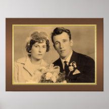 Moldura de madeira elegante com foto personalizada