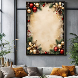 Poster Moldura de Natal Vintage