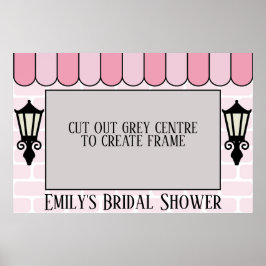 Poster Moldura de pôster para festa de noivado Pink Paris