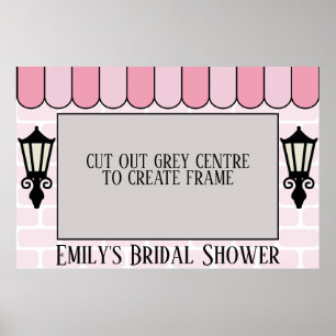 Poster Moldura de pôster para foto de chá de lingerie Pin