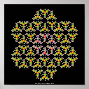 Póster Molécula da flor