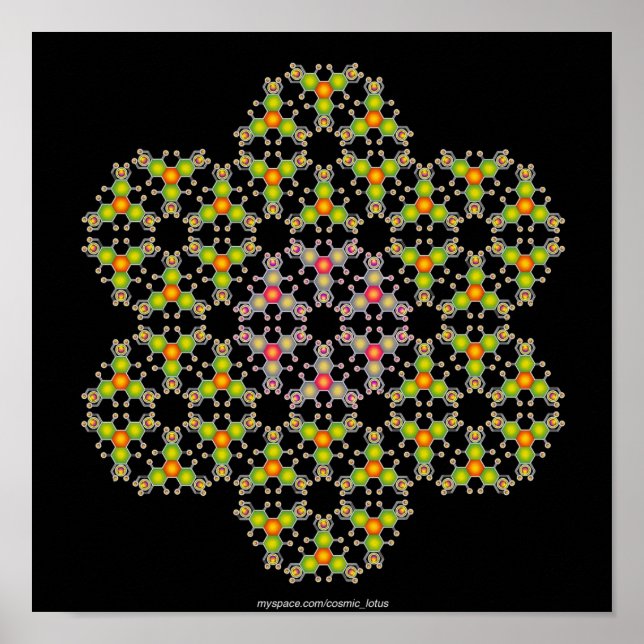 Póster Molécula de Flor (Frente)