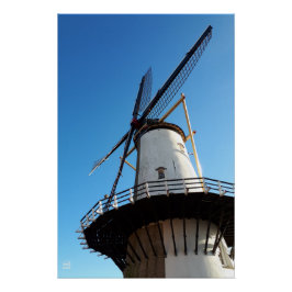Póster Molen in Nederland in Willemstad.