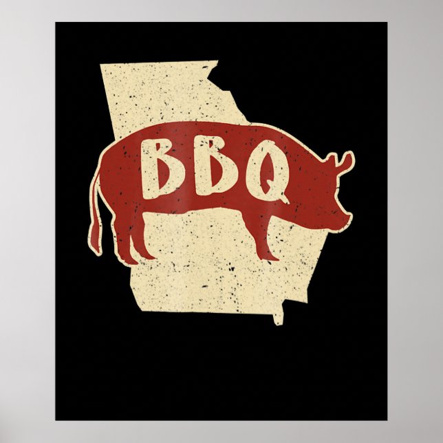 Poster molho de churrasco | chef de barbecue | presente d (Frente)