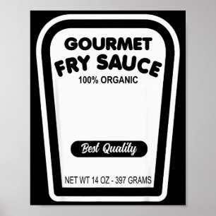 Poster Molho de Fritura Gourmet Divertido Fácil Fantasia