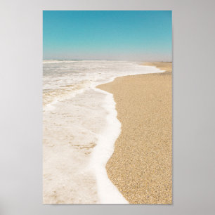 Poster Molho Pastel Ocean Sandy Beach Sky Waves Foam