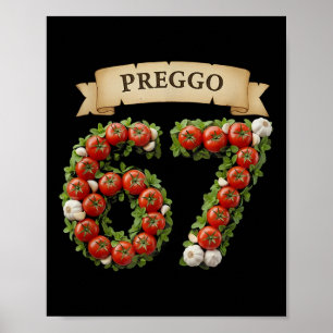 Poster Molho Preggo Meme Engraçado 67 Fantasia Gíria Gen 