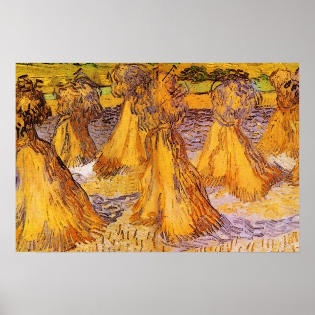 Poster Molinetes de Trigo por Vincent van Gogh (Frente)