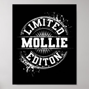 Poster Mollie Edição Limitada Divertido Nome Personalizad