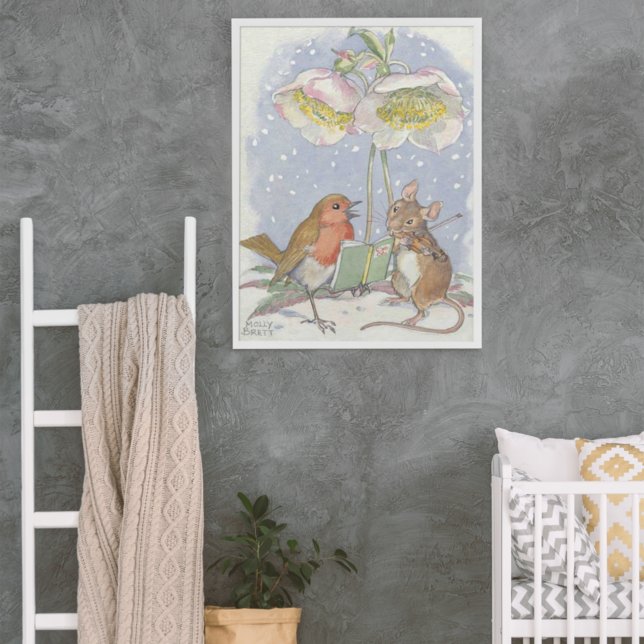 Poster Molly Brett Cantando Red Robin Mouse Violin (Criador carregado)