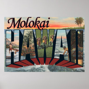 Póster Molokai, Havaí - grandes cenas da letra