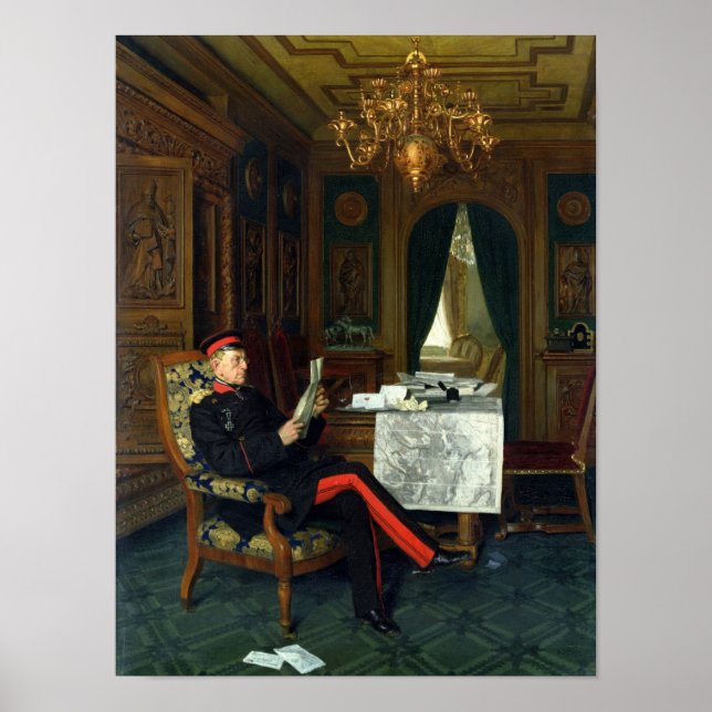 Póster Moltke em Versalhes, 1872 (Frente)