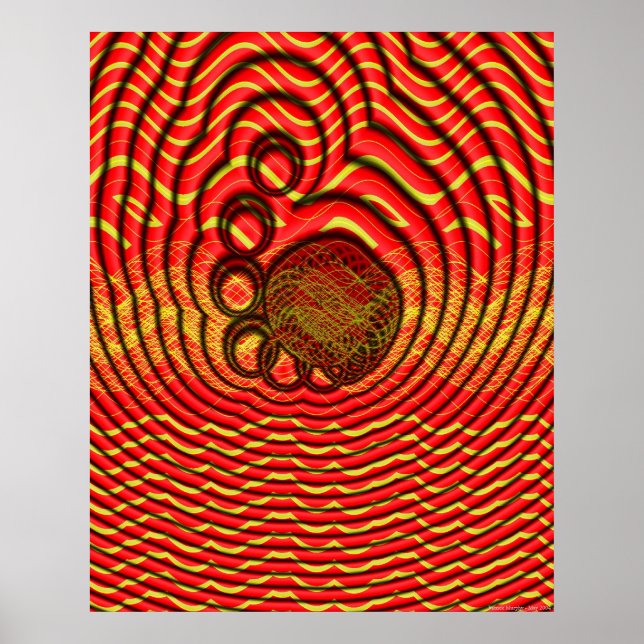 Poster Moluscos Wireframe Radiam Bolhas Pensadas (Frente)