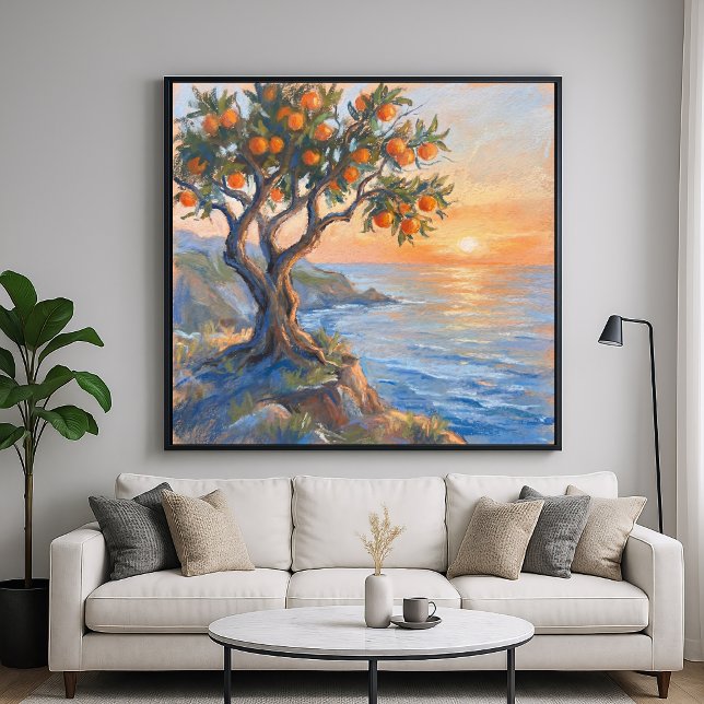 Poster Momento Laranja - Cena em Estilo Pastel Impression (Criador carregado)