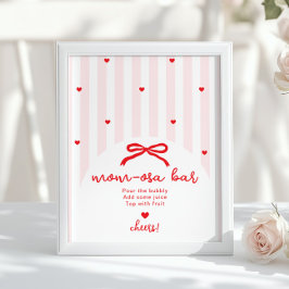 Poster Momosa bar Sweetheart Valentines day Handdrawn